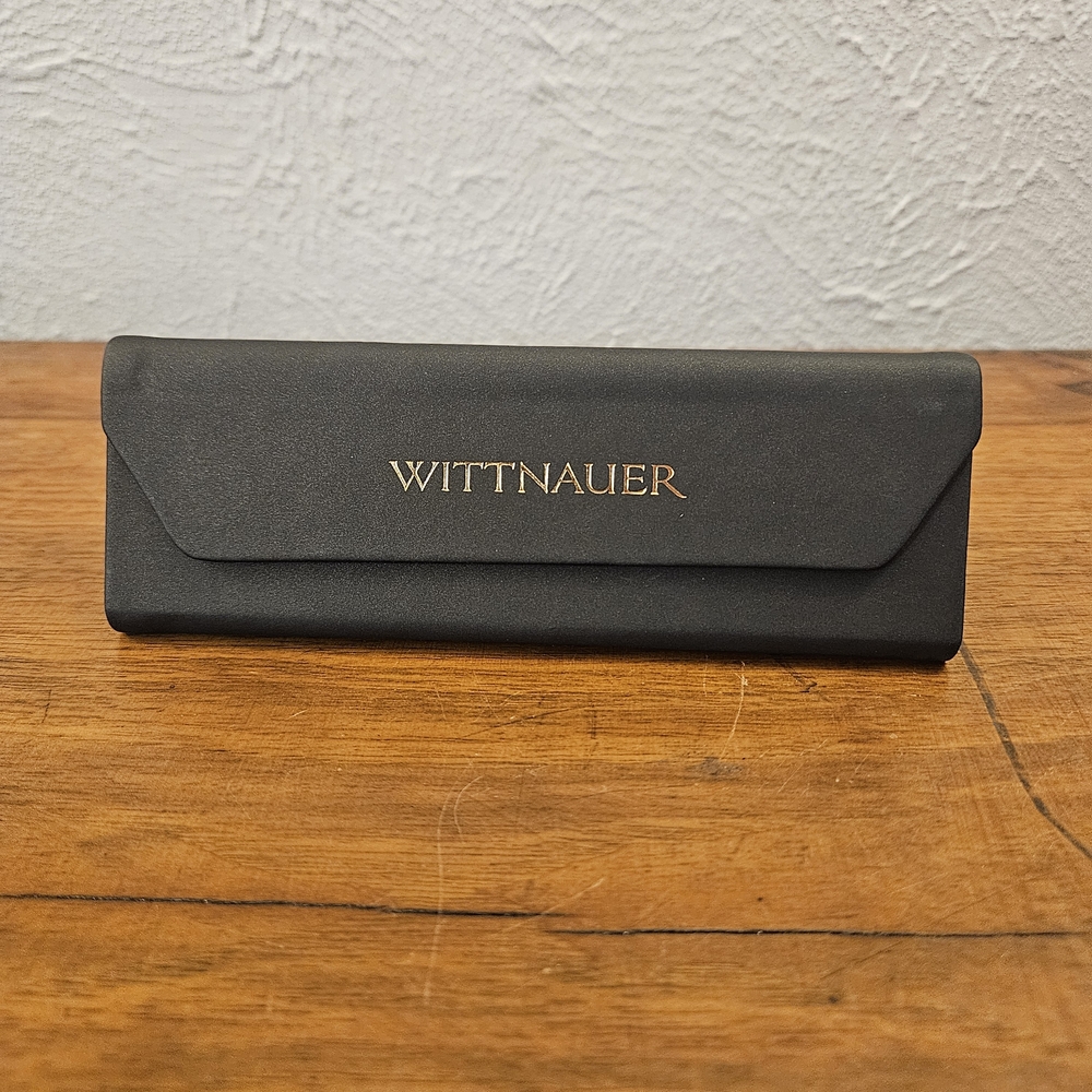 Wittnauer‎ Eyeglasses & Sunglasses Case Triangle Magnetic Black Velvet Interior